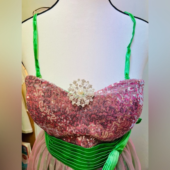 Ever Pretty Purple & Green Sequin Top Dress with Green Sash -Comes with Sash Pin - Picture 12 of 16